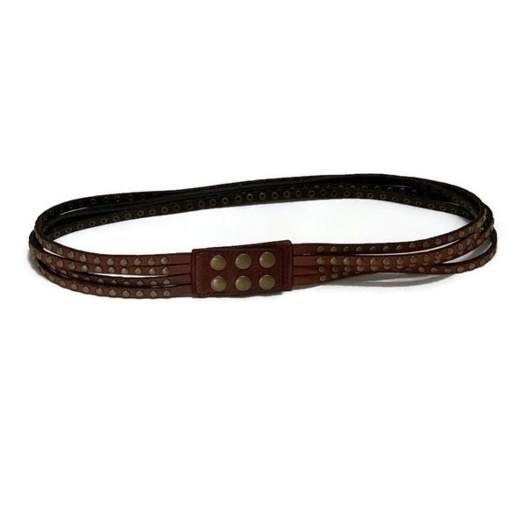 Brown Leather Cinch Belt